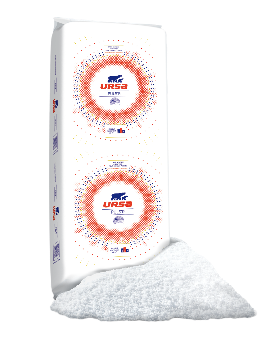 Ursa Pulsar Laine de verre à souffler pour combles perdus (Sac de 16,6 kg) - 2142841