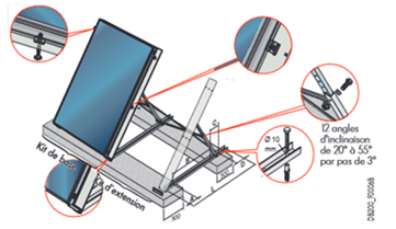 De Dietrich 2 Supports Terrasse Verticaux ER658