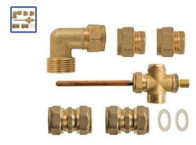 KIT De Dietrich de raccordement bicone pour 2 capteurs Inisol DH 200SL - 7222026