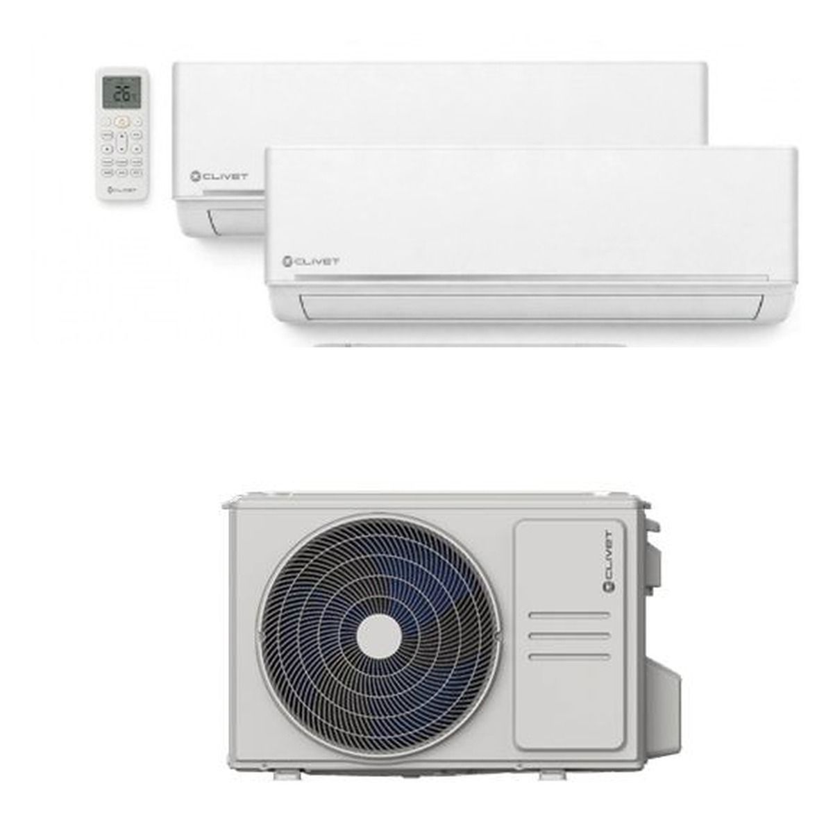 KIT PAC air/air Clivet EZCool Dual-Split - 5.3 kW - 2 sorties