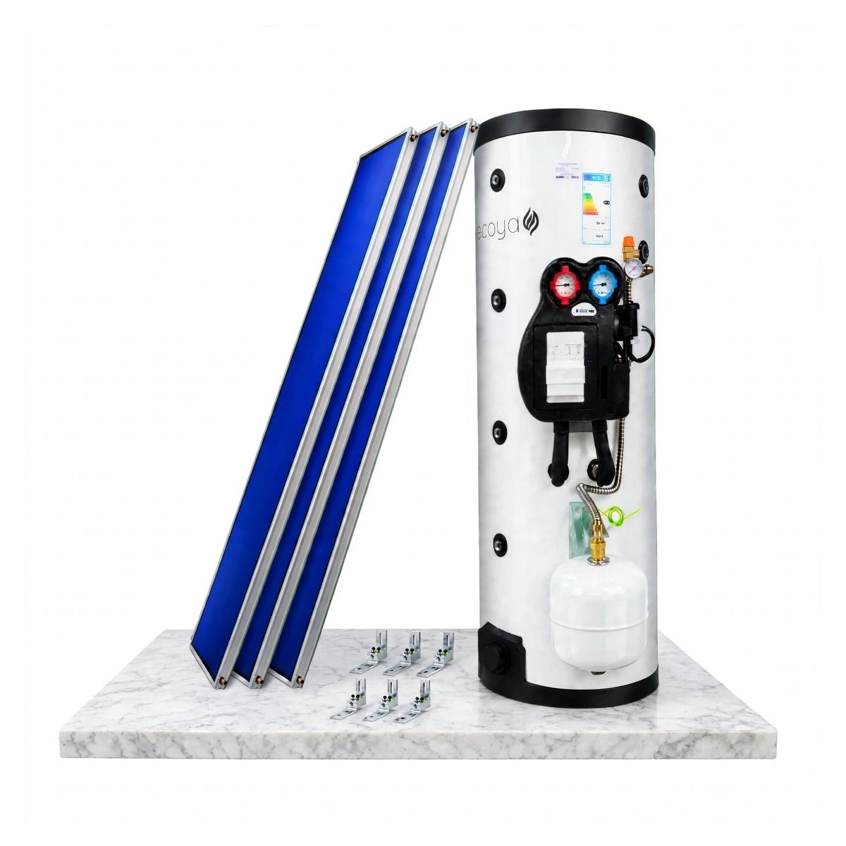 KIT SSC COMPLET Soleon 406L monté - 12 panneaux EVO20, access, struct EVO, glycol, drainback