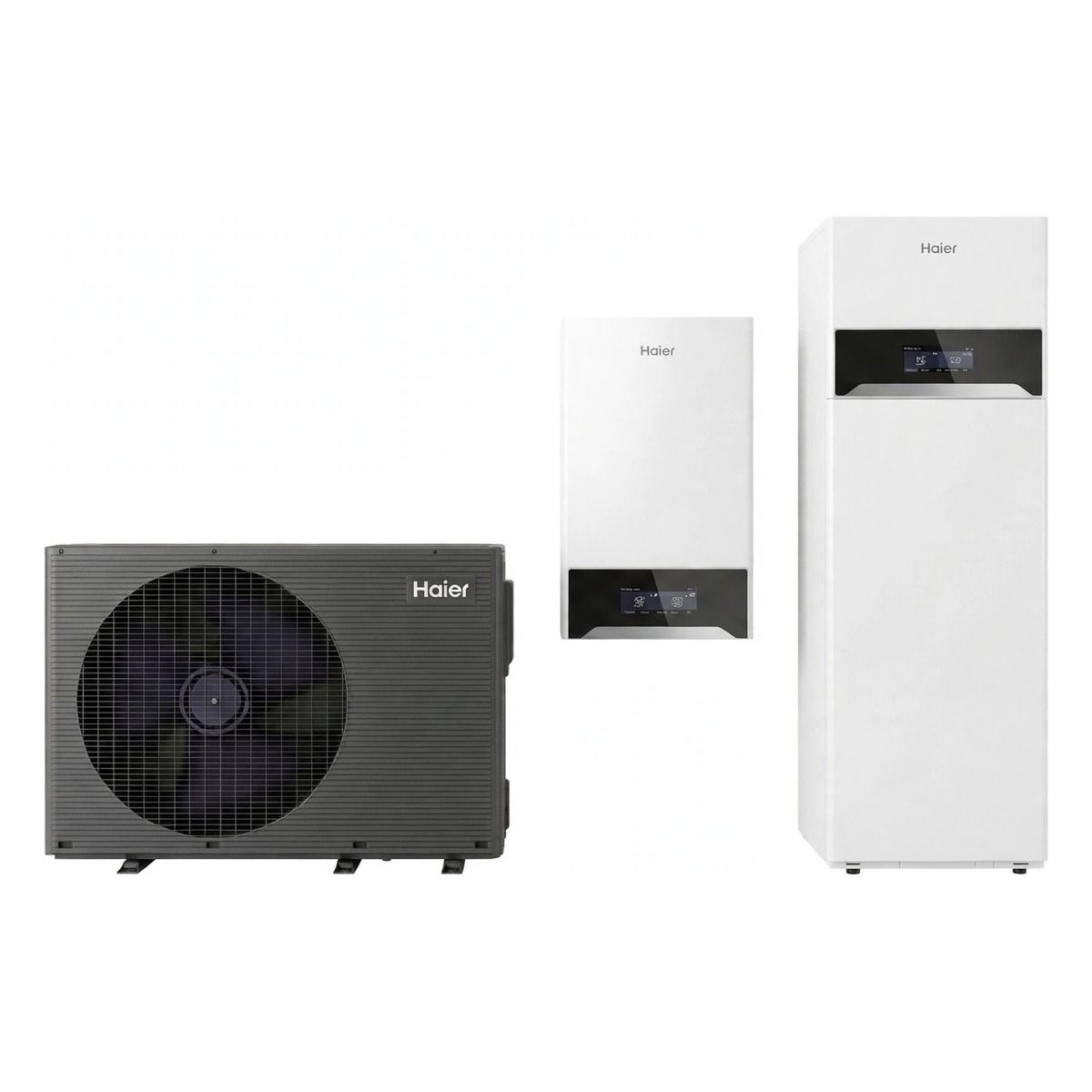 KIT PAC air/eau Haier R290 Split – 12 kW – Monophasé – Ballon ECS 200 L