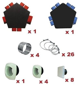 S&P Kit accessoires P08 pour réseau VMC Ø125 mm - 600062