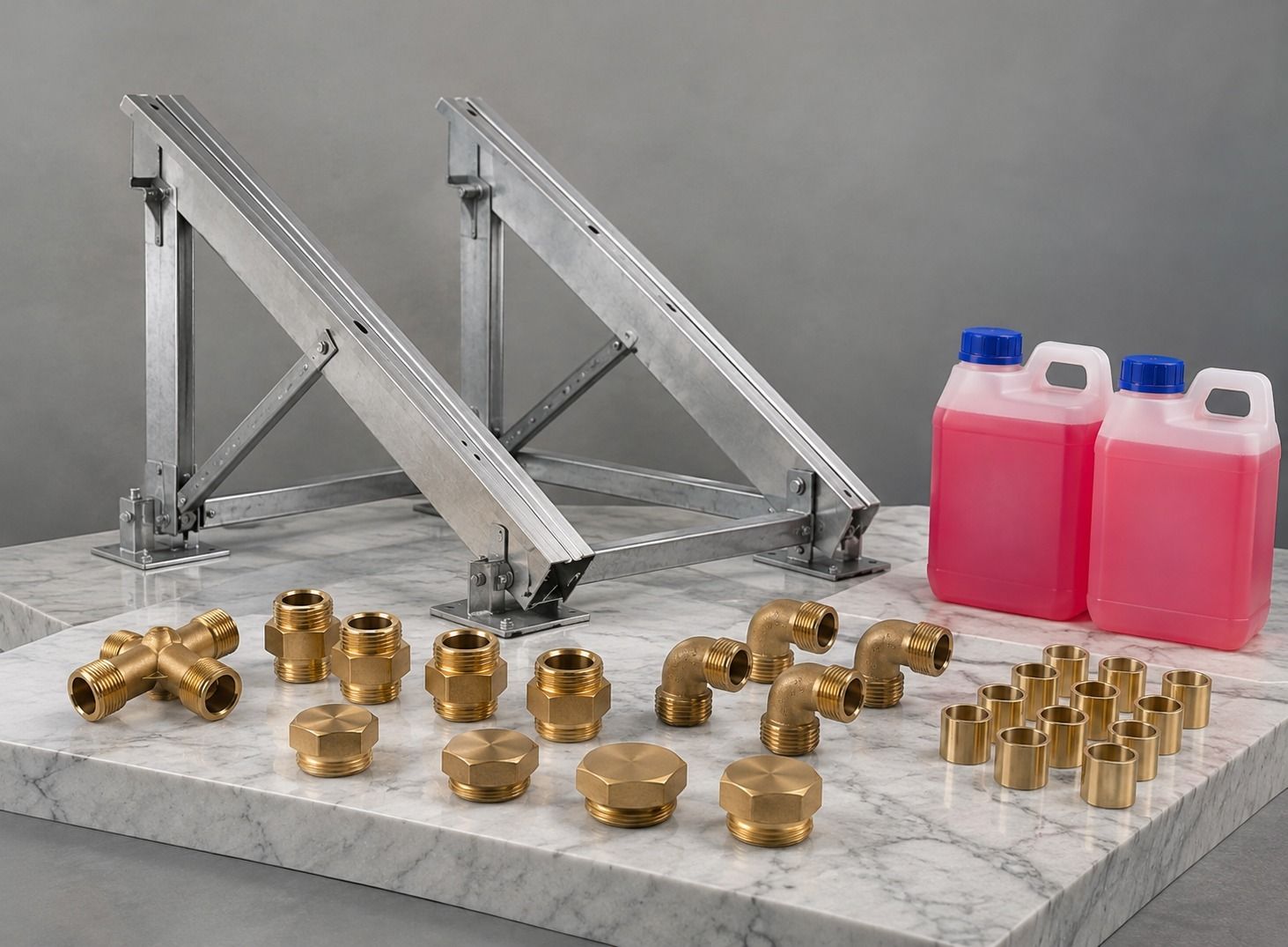 Support SSC pour 2 panneaux EVO20 – Kit de raccordement et de fixation